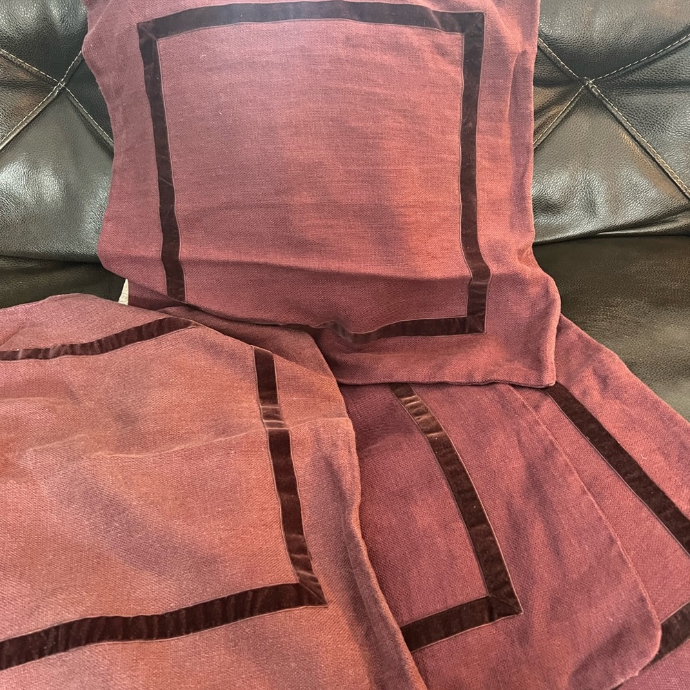Pottery Barn Purple Accent Pillows